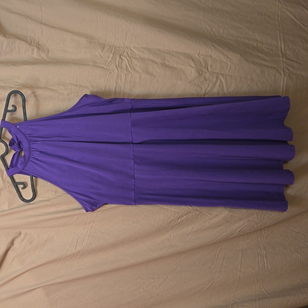 OUGES purple halter top dress. Women's XL